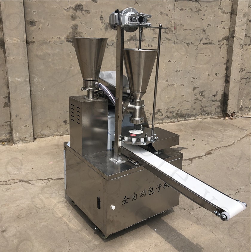 Automatische Knödelmomo-Machine, gedämpfte gefüllte Brötchenmaschine, Baozi-Füllmaschine, Kubba